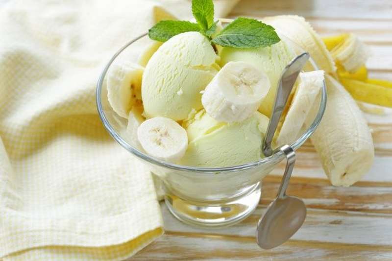 детское мороженое из творога с бананами