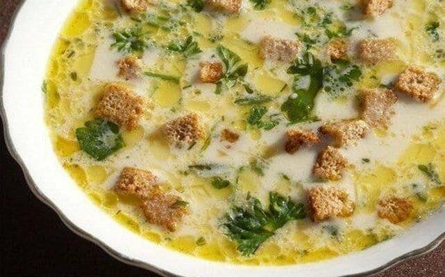 Сырный суп рецепт с гренками